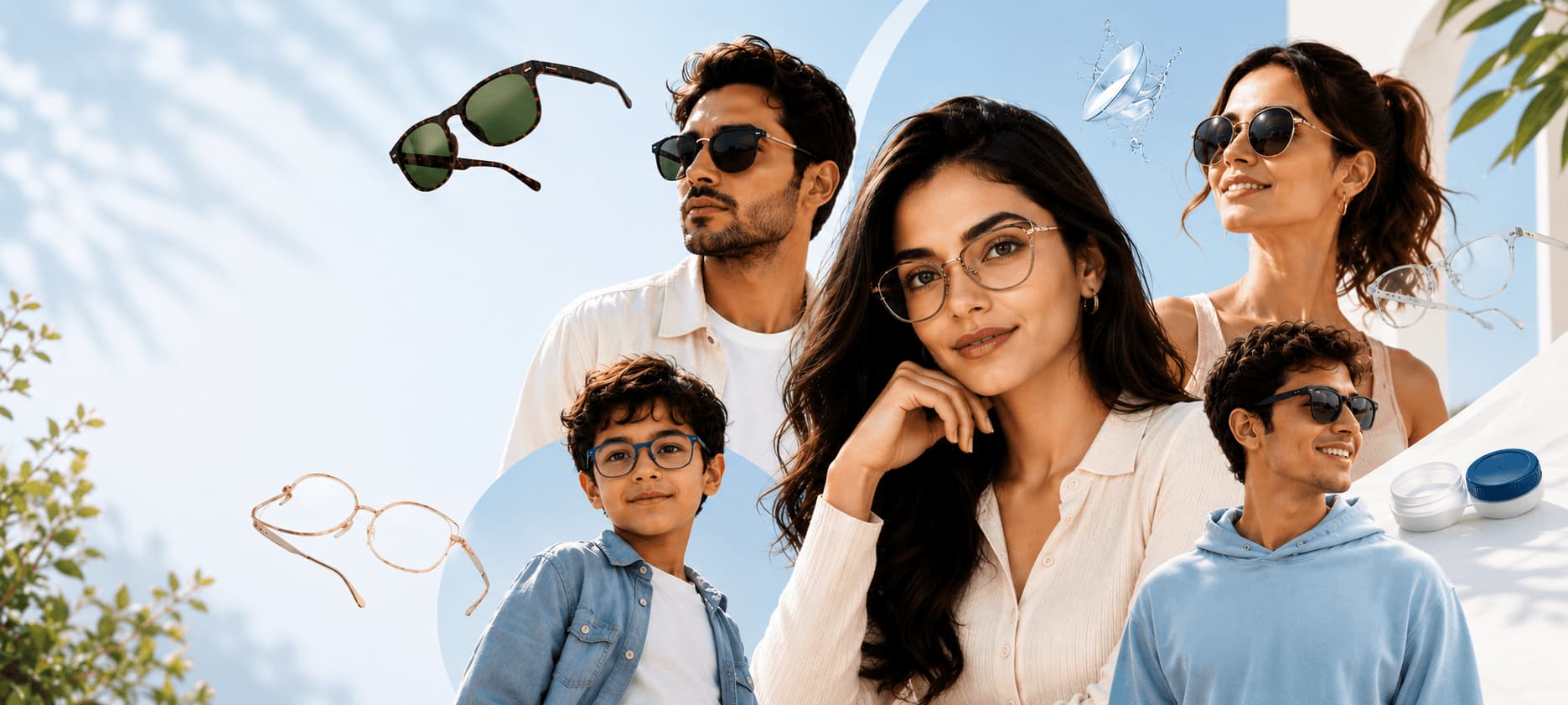 Premium eyewear — eyeglasses, sunglasses, contact lenses
